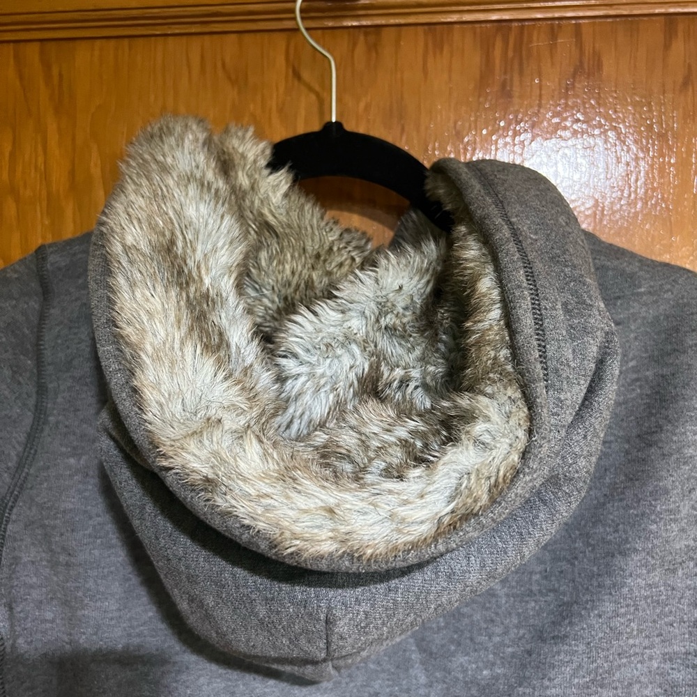 Vintage Abercrombie & Fitch fur lined double zipper hoodie jacket - Picture 5 of 6